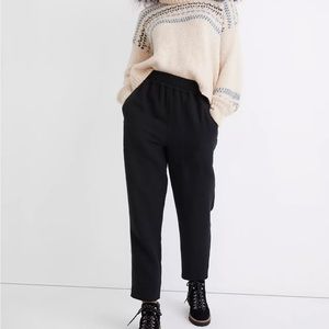 Madewell Waffleback Pull-On High-Rise Tapered Pants Size Small